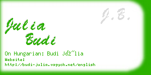 julia budi business card